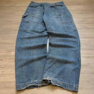 32x30 Blue Baggy Wide Leg Carpenter Skater Jeans Y2K Vintage 2000s
